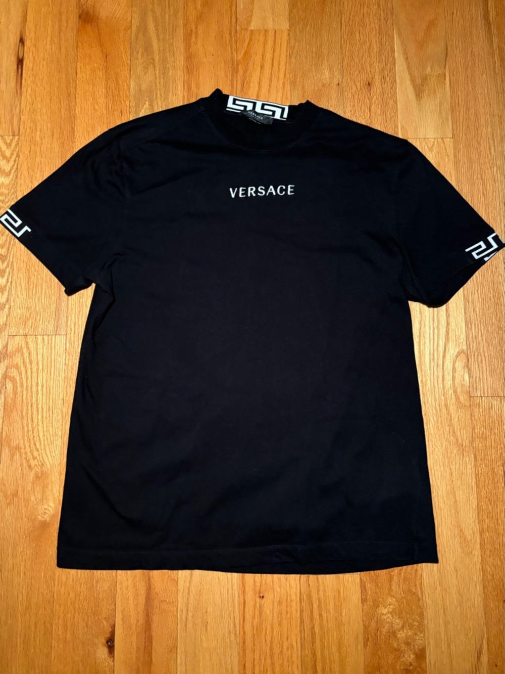 Versace Emboidered Greca Spellout Runway Tshirt 🔥